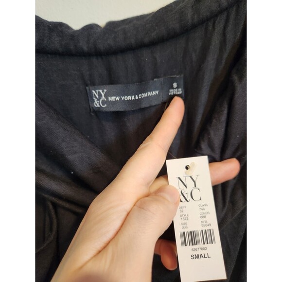 NWT new york and company NY&C black off the shoulder maxi slit dress size S - Picture 5 of 8